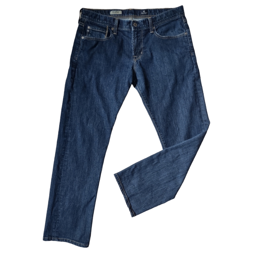 AG Adriano Goldschmied Geffen Slouchy Slim Dark Wash Straight Leg Jeans 34x30